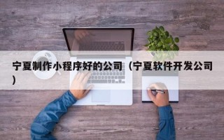 孝昌宁夏制作小程序好的公司（宁夏软件开发公司）